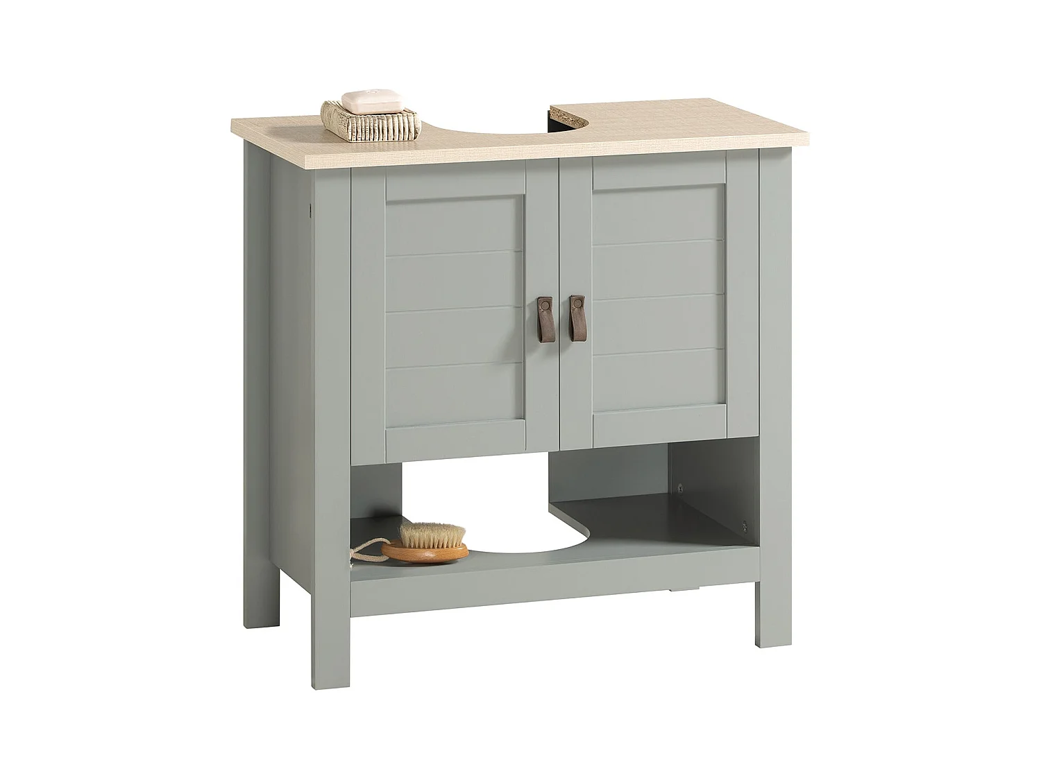 Meuble Sous Lavabo Meuble Sous Vasque Housse Colonne Lavabo 60x30x60 Cm, BZr69-ii-hg