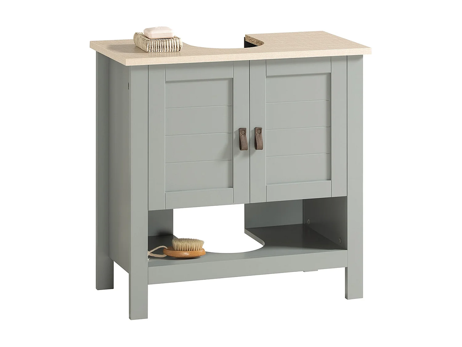 Meuble Sous Lavabo Meuble Sous Vasque Housse Colonne Lavabo 60x30x60 Cm, BZr69-ii-hg