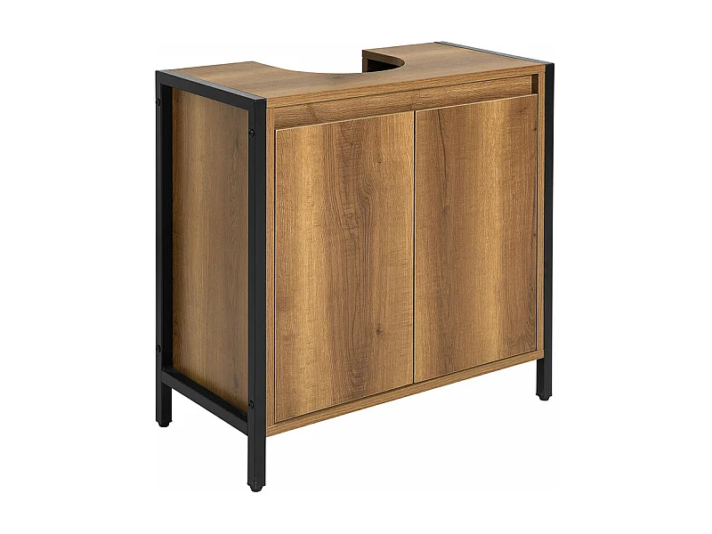 Mueble para Debajo del Lavabo Armario de Baño de Suelo 1 Estante y 2 Puertas 60 x 30 x 60 cm BZR63-PF SoBuy ES