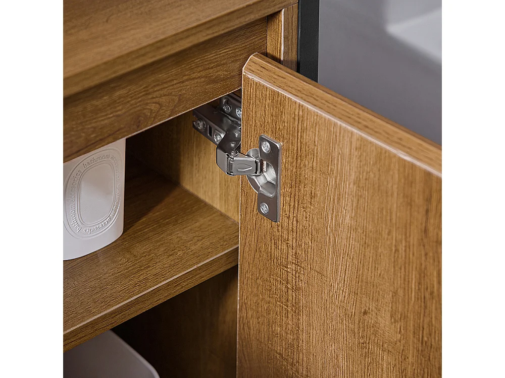 Mueble para Debajo del Lavabo Armario de Baño de Suelo 1 Estante y 2 Puertas 60 x 30 x 60 cm  BZR63-II-PF SoBuy ES