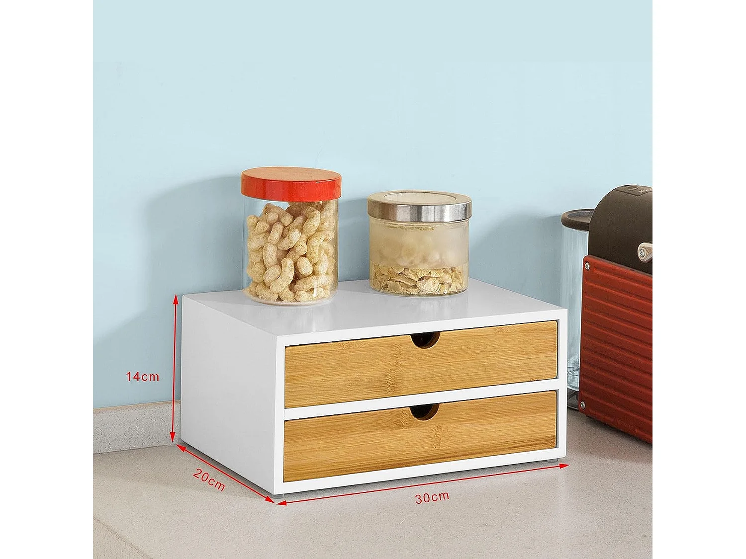 Boîte De Rangement À 2 Tiroirs Porte-capsules Nespresso Distributeur Boîte À Capsules, Frg180-wn