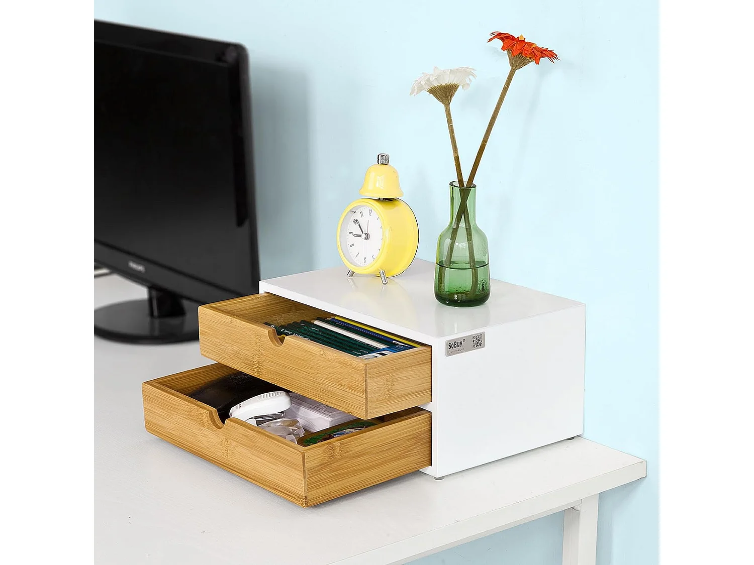 Boîte De Rangement À 2 Tiroirs Porte-capsules Nespresso Distributeur Boîte À Capsules, Frg180-wn