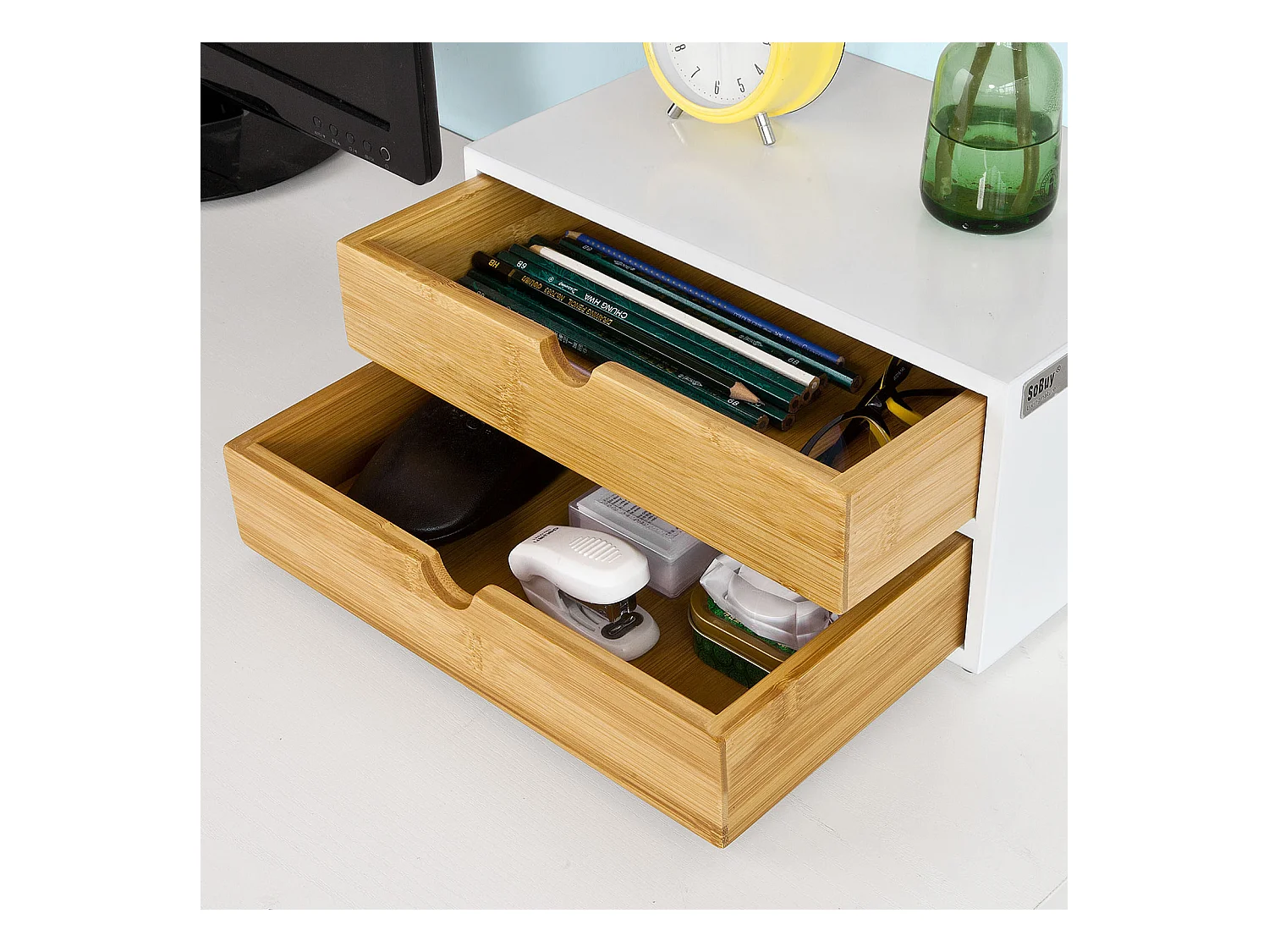 Boîte De Rangement À 2 Tiroirs Porte-capsules Nespresso Distributeur Boîte À Capsules, Frg180-wn