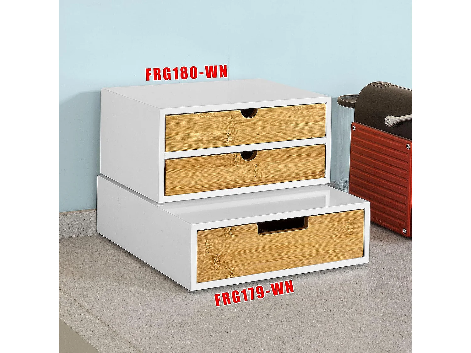 Boîte De Rangement À 2 Tiroirs Porte-capsules Nespresso Distributeur Boîte À Capsules, Frg180-wn