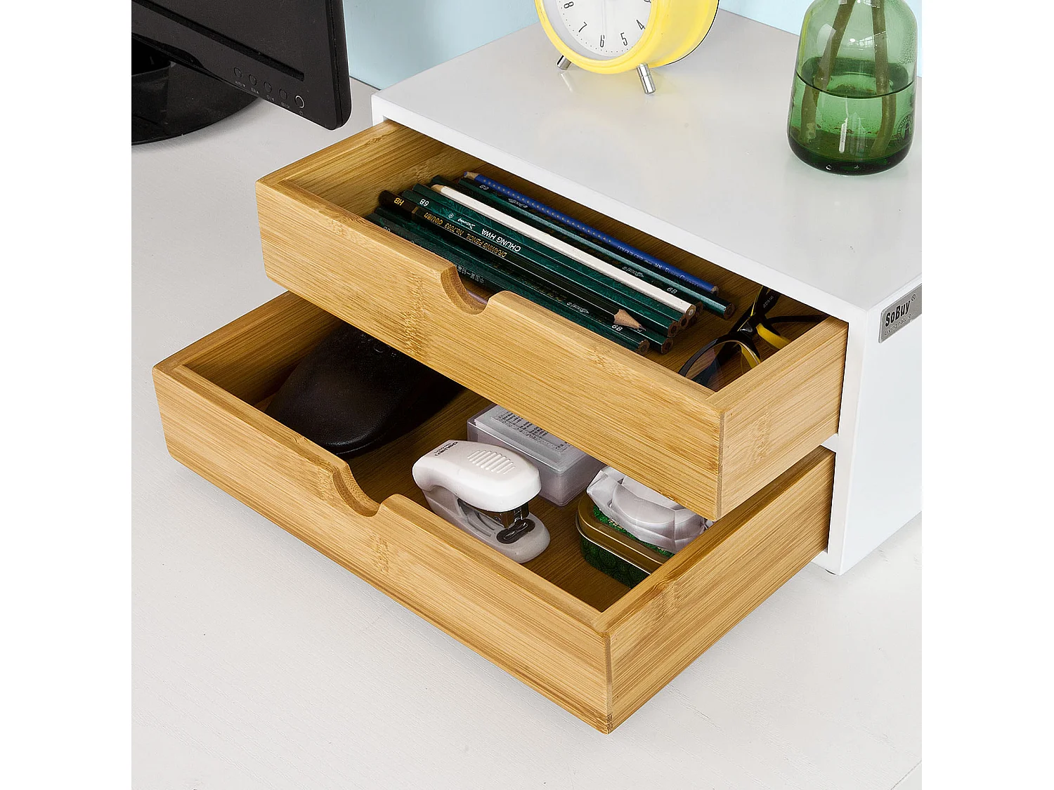 Boîte De Rangement À 2 Tiroirs Porte-capsules Nespresso Distributeur Boîte À Capsules, Frg180-wn