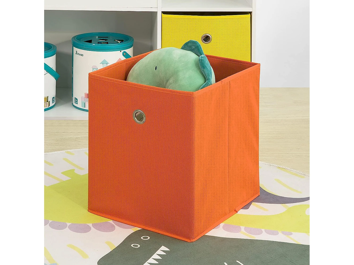 Étagère De Rangement Pour Livres Et Jouets Enfant Bibliothèque Avec 2 Paniers, Kmb37-w