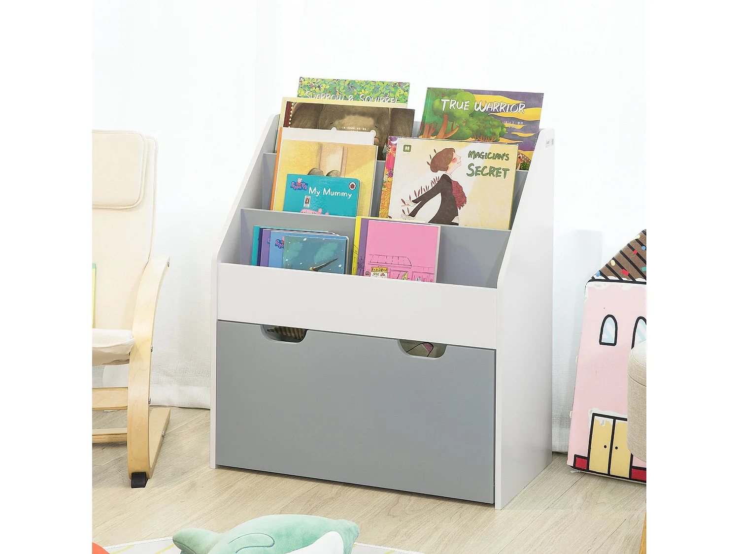 SoBuy armário de criança, armário de livros infantis, armário infantil KMB17-HG