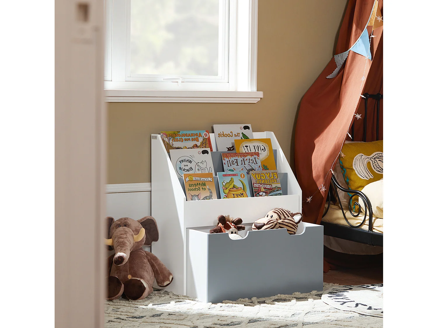 SoBuy armário de criança, armário de livros infantis, armário infantil KMB17-HG