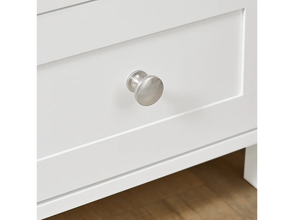 Table D’appoint Haute Bout De Canapé Étagère De Rangement N 3 Niveaux Avec 1 Tiroir, Fbt91-w