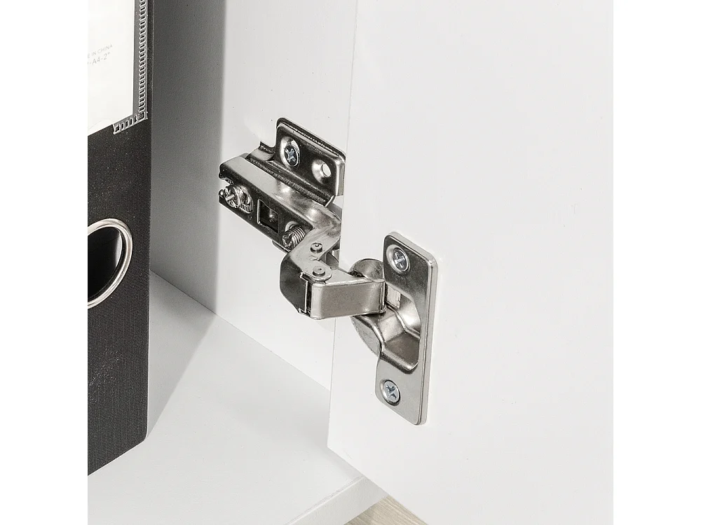 SoBuy FBT106-W Ondersteuning Imprimante Roulant Bureau Mobile Caisson Meuble de Rangement Bureau avec tiroir et porte