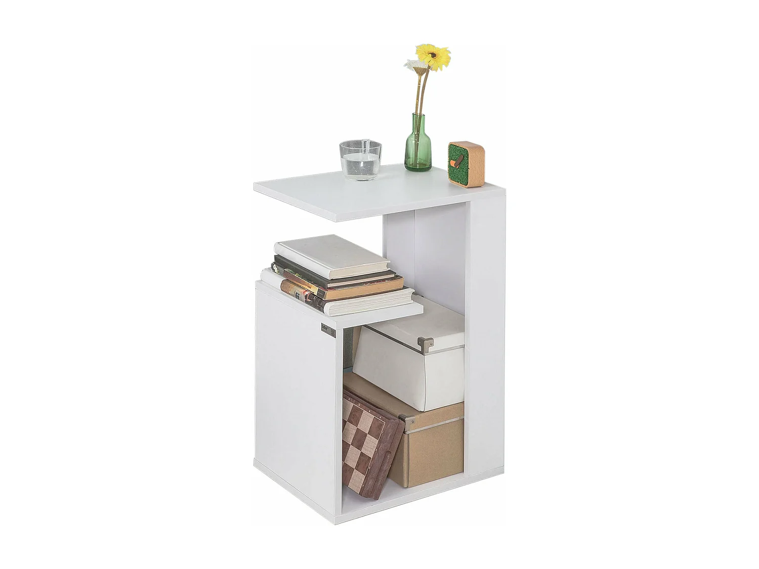 Table D'appoint Bout De Canapé Table Café Porte Magasine Porte Revues – Blanc, Fbt69-w