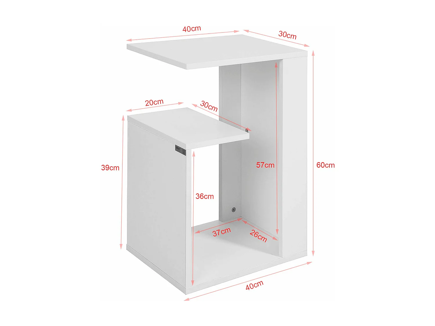 Table D'appoint Bout De Canapé Table Café Porte Magasine Porte Revues – Blanc, Fbt69-w