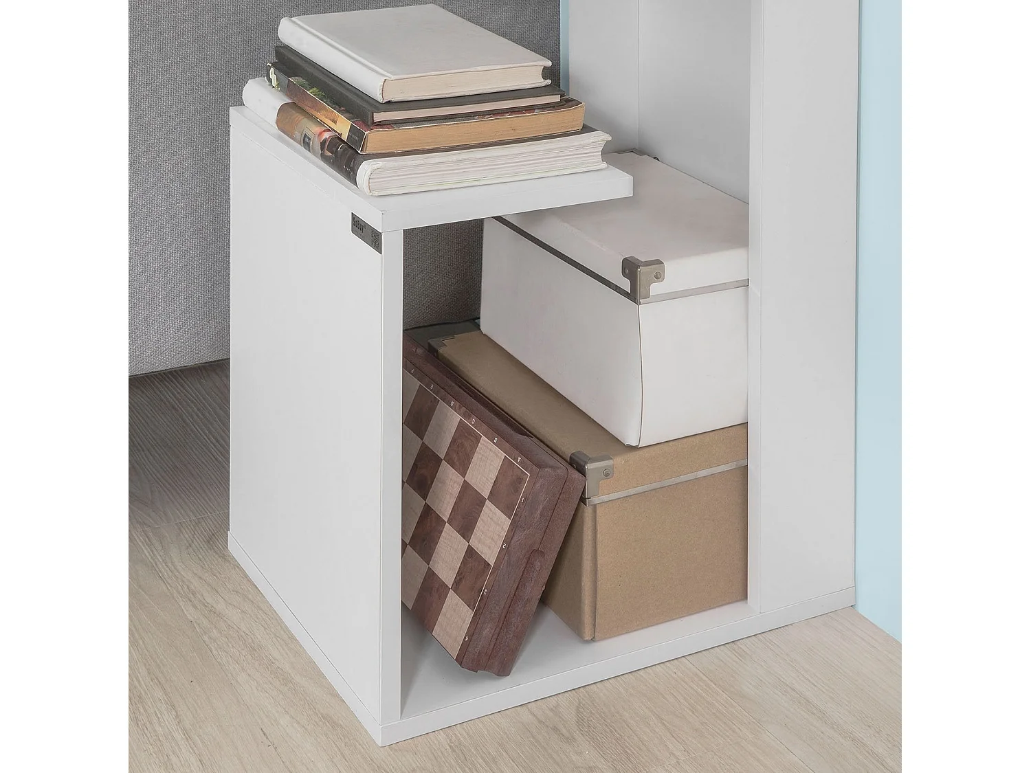 Table D'appoint Bout De Canapé Table Café Porte Magasine Porte Revues – Blanc, Fbt69-w