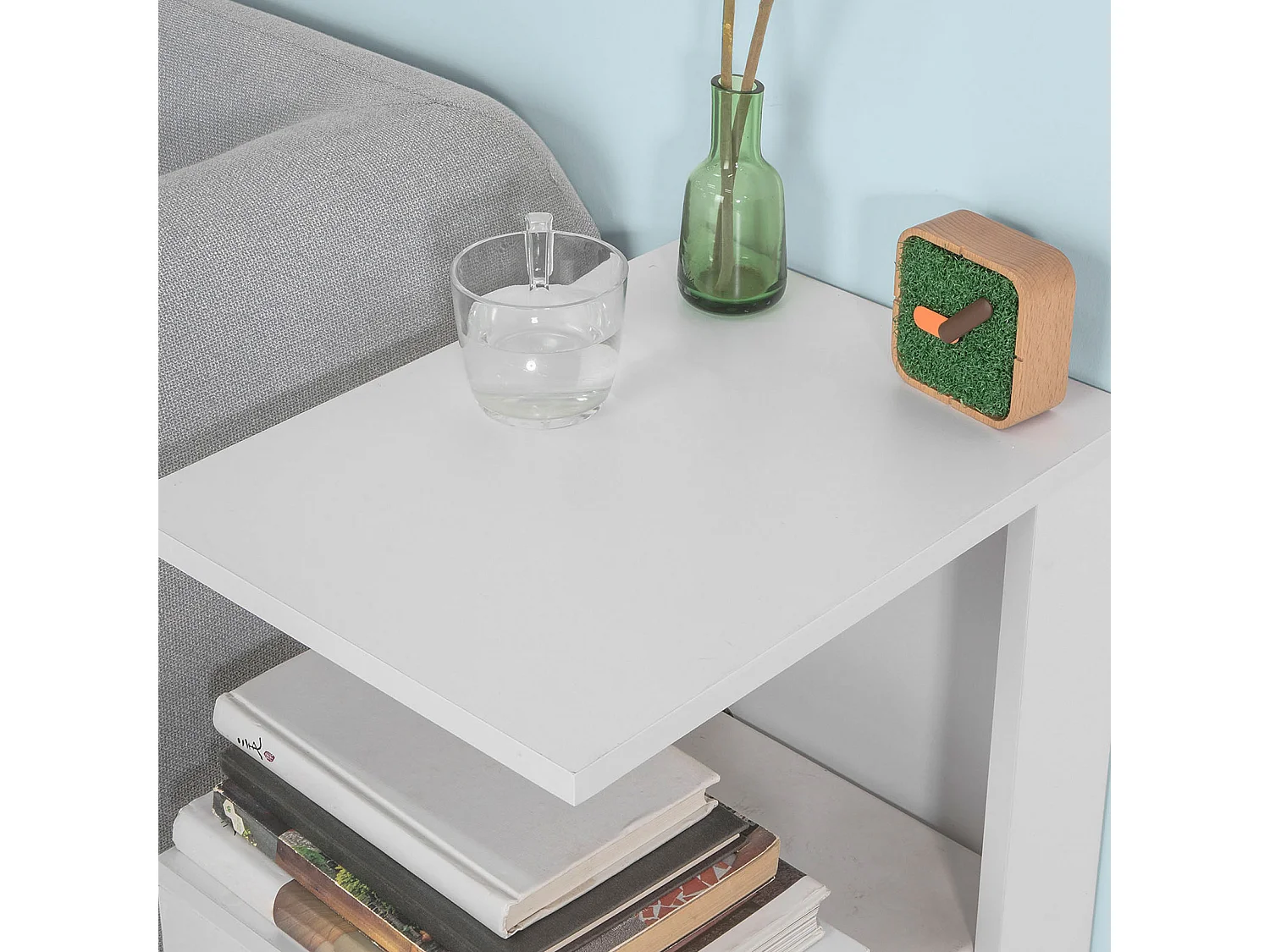 Table D'appoint Bout De Canapé Table Café Porte Magasine Porte Revues – Blanc, Fbt69-w