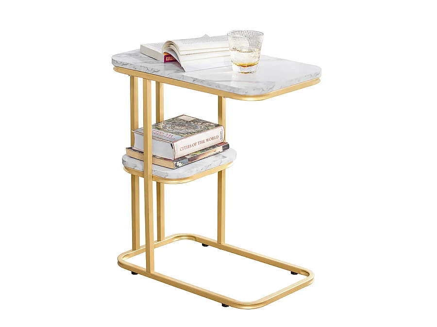 Table D’appoint Moderne Bout De Canapé À Café Table Basse Table De Chevet Effet, Fbt110-g