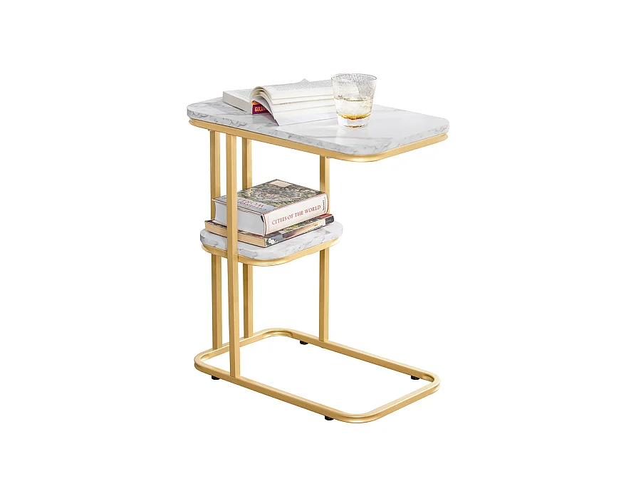 Table D’appoint Moderne Bout De Canapé À Café Table Basse Table De Chevet Effet, Fbt110-g