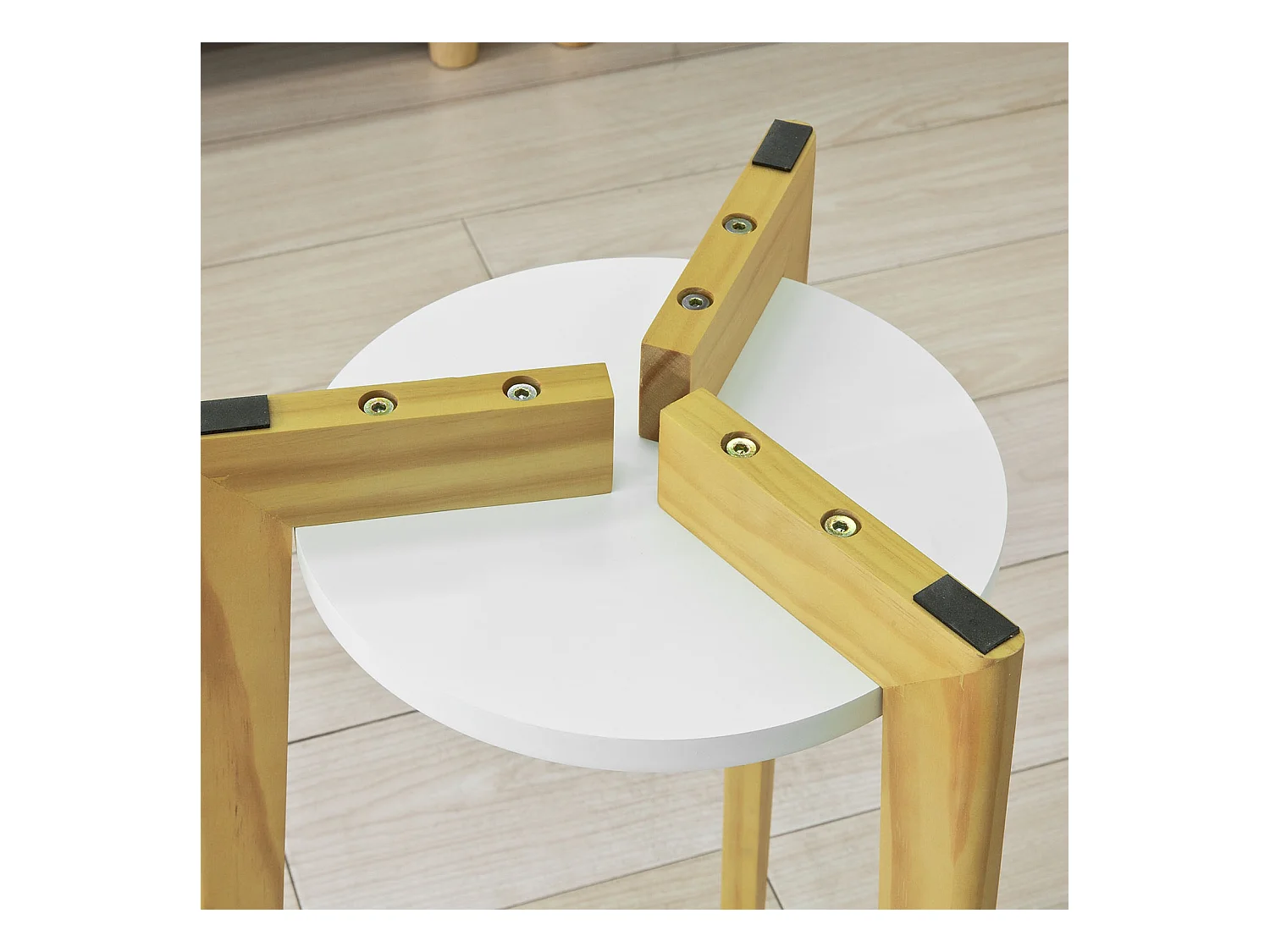 Table Basse Ronde Guéridon Table D'appoint Table Café - 3 Pieds, Fbt52-wn