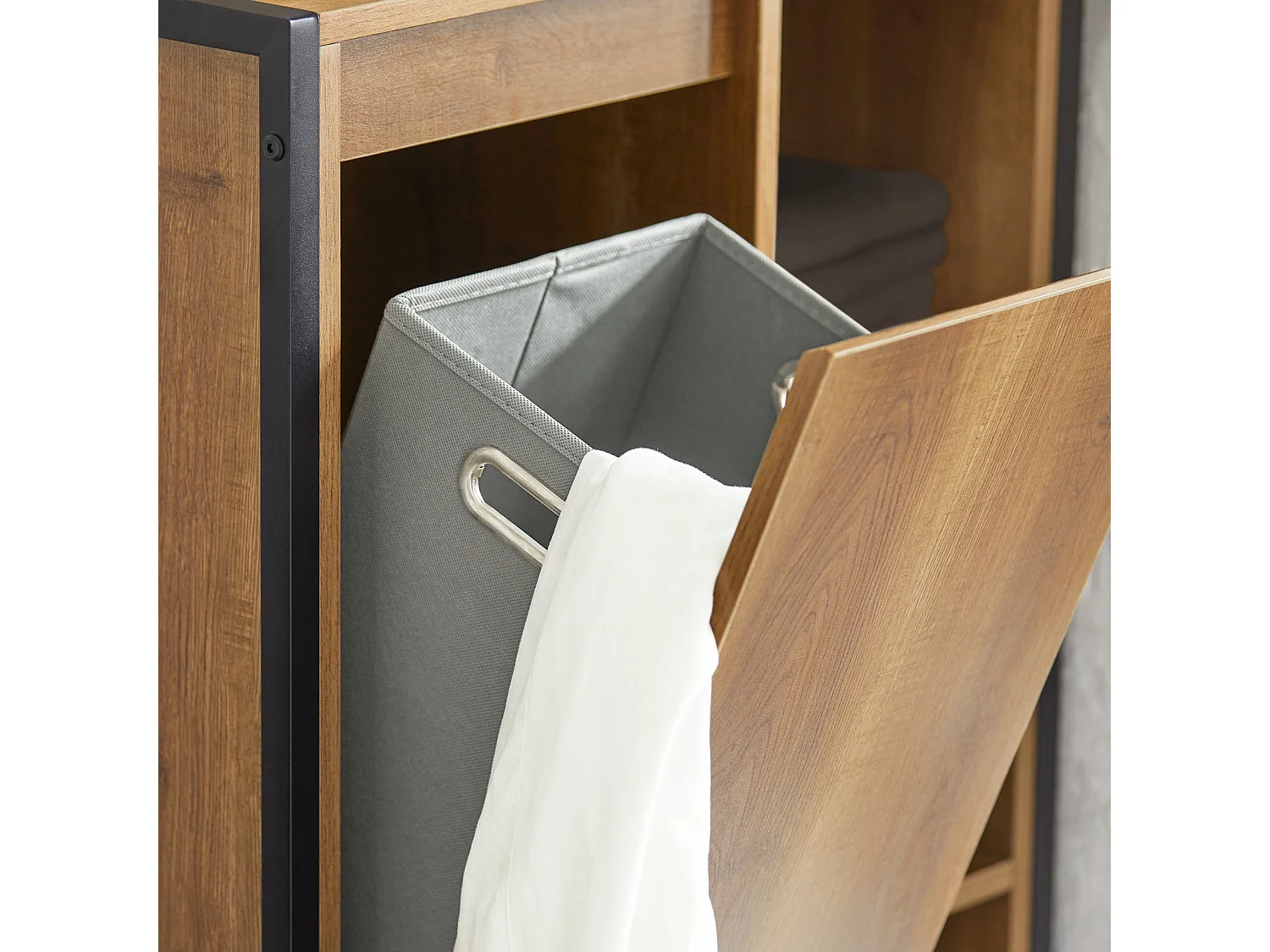 Mobile lavanderia con sacchi portabiancheria pieghevoli, Portabiancheria, Mobile bagno, Stile vintage, 60x30x90cm BZR65-PF SoBuy