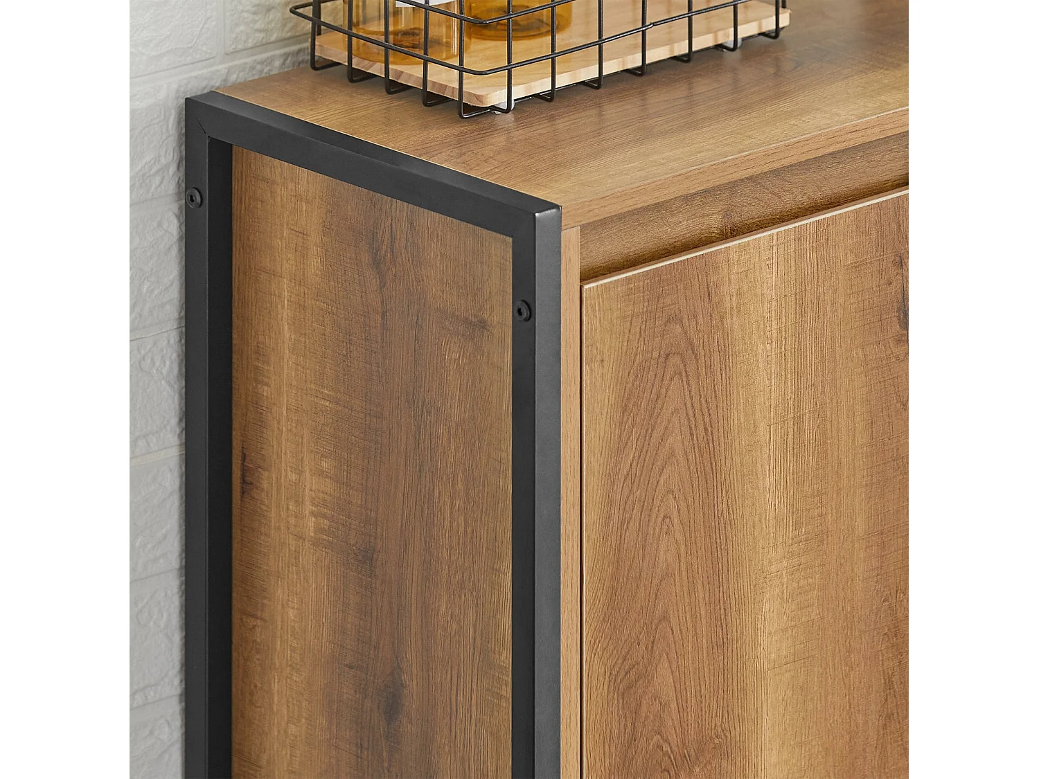 Armario de baño Cesto para Ropa Sucia con un Cesto y 3 estantes 60 x 30 x 90 cm BZR65-PF SoBuy ES