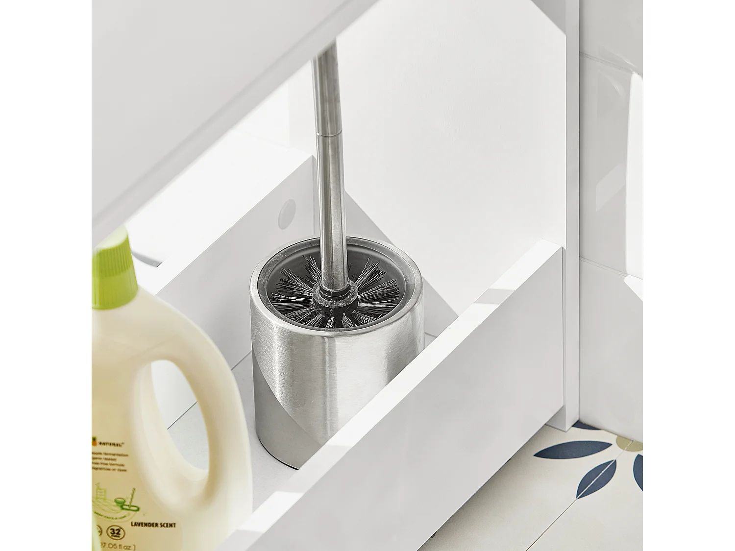 Support Papier Toilette, Armoire Toilettes Wc Armoire De Salle De Bain Sur Pied En Bois,  BZr48-w