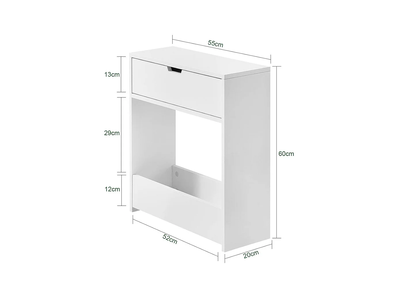 Support Papier Toilette, Armoire Toilettes Wc Armoire De Salle De Bain Sur Pied En Bois,  BZr48-w