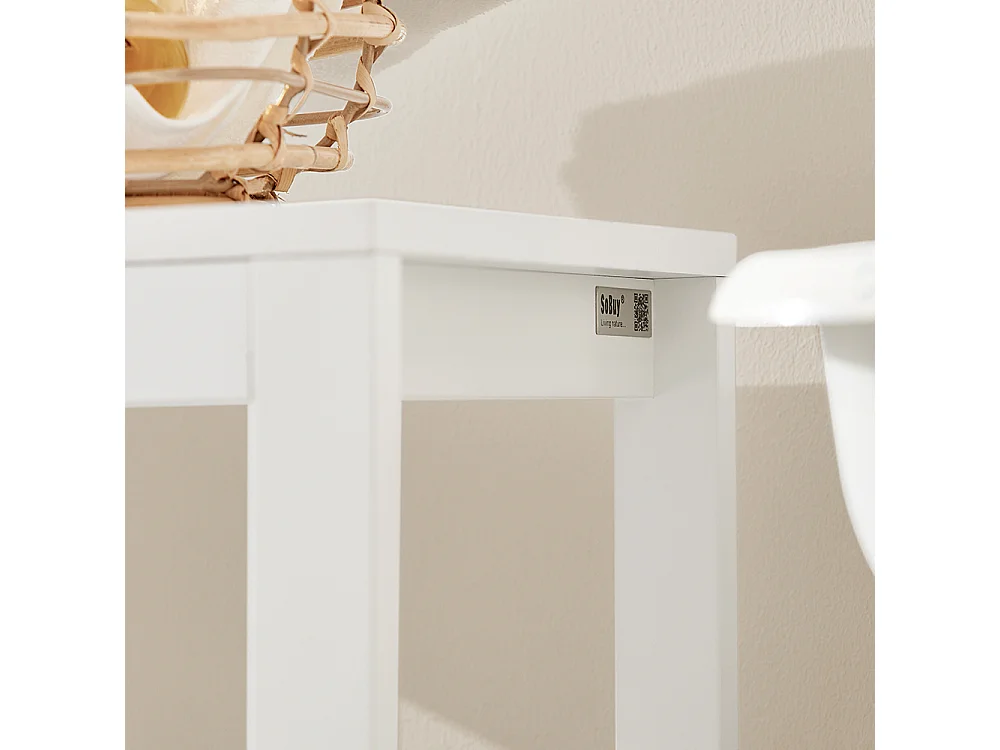 Canasto para la Colada Mueble de baño con cesto para Ropa Sucia Amario para baño Blanco 42 x 30 x 90 cm BZR67-W SoBuy ES