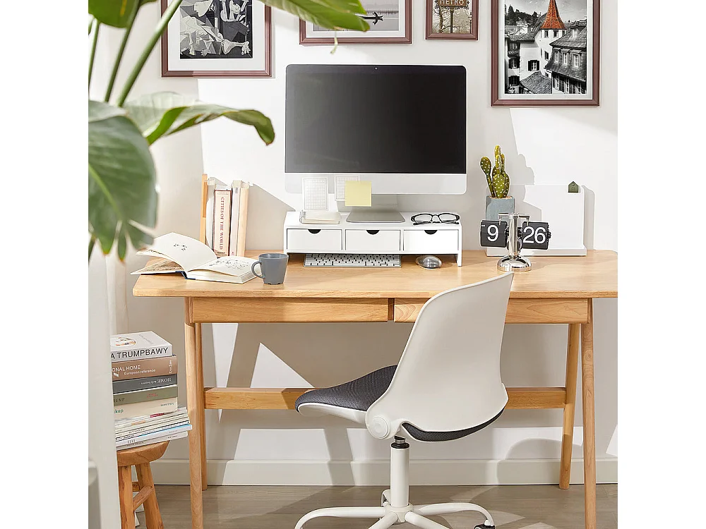 Support De Moniteur, Réhausseur D'écran, Blanc, Bbf03-w