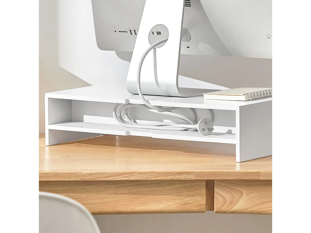 Support De Moniteur, Réhausseur D'écran, Blanc, Bbf03-w
