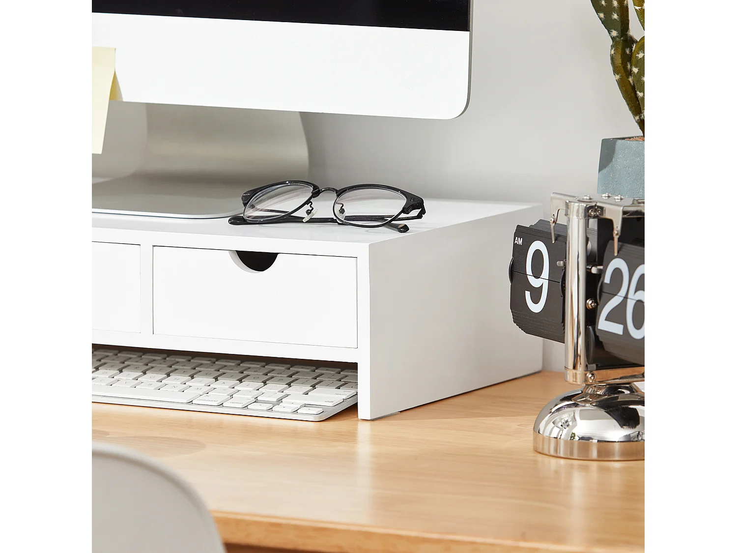 Support De Moniteur, Réhausseur D'écran, Blanc, Bbf03-w