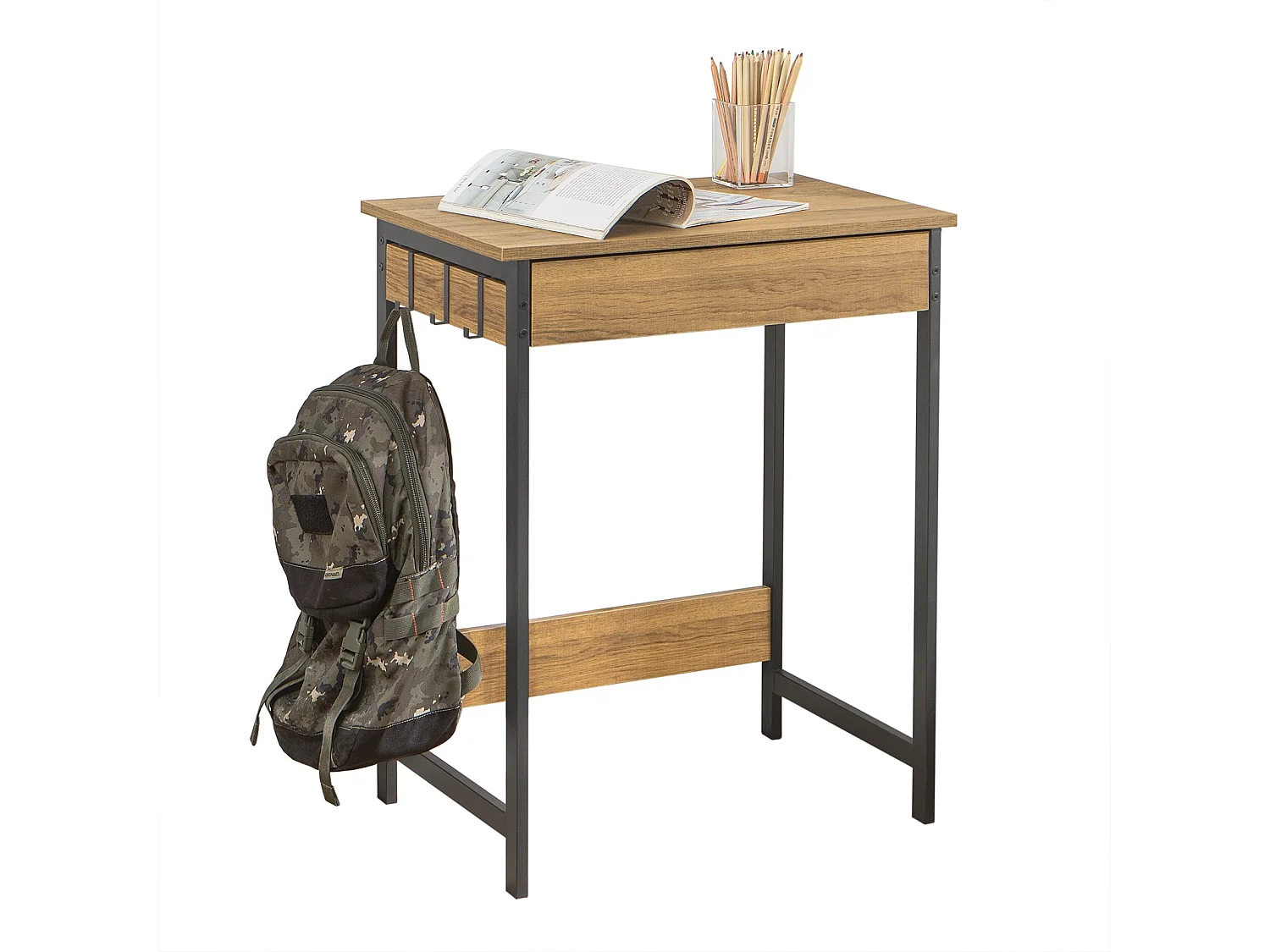 Bureau Informatique Table D’étude Cadre En Métal Style Industriel, Fwt43-n