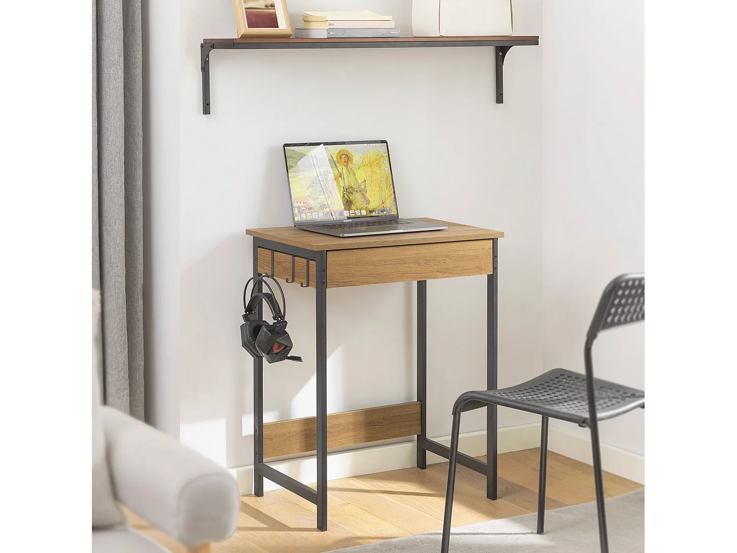 Bureau Informatique Table D’étude Cadre En Métal Style Industriel, Fwt43-n