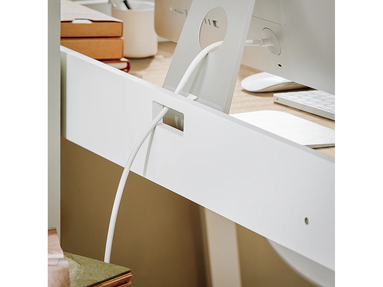 SoBuy Scrivania,Porta PC, Tavolo per Computer, Tavolo da studio,FWT41-W