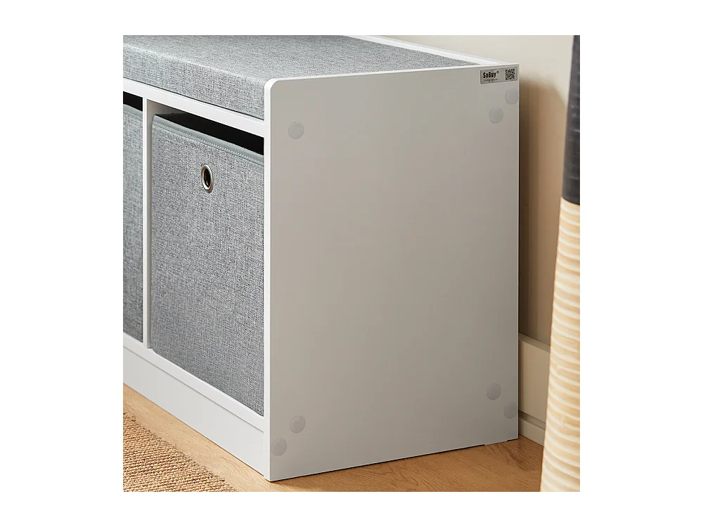 Ławka na buty z i siedzisko i 2 koszami FSR65-K-DG