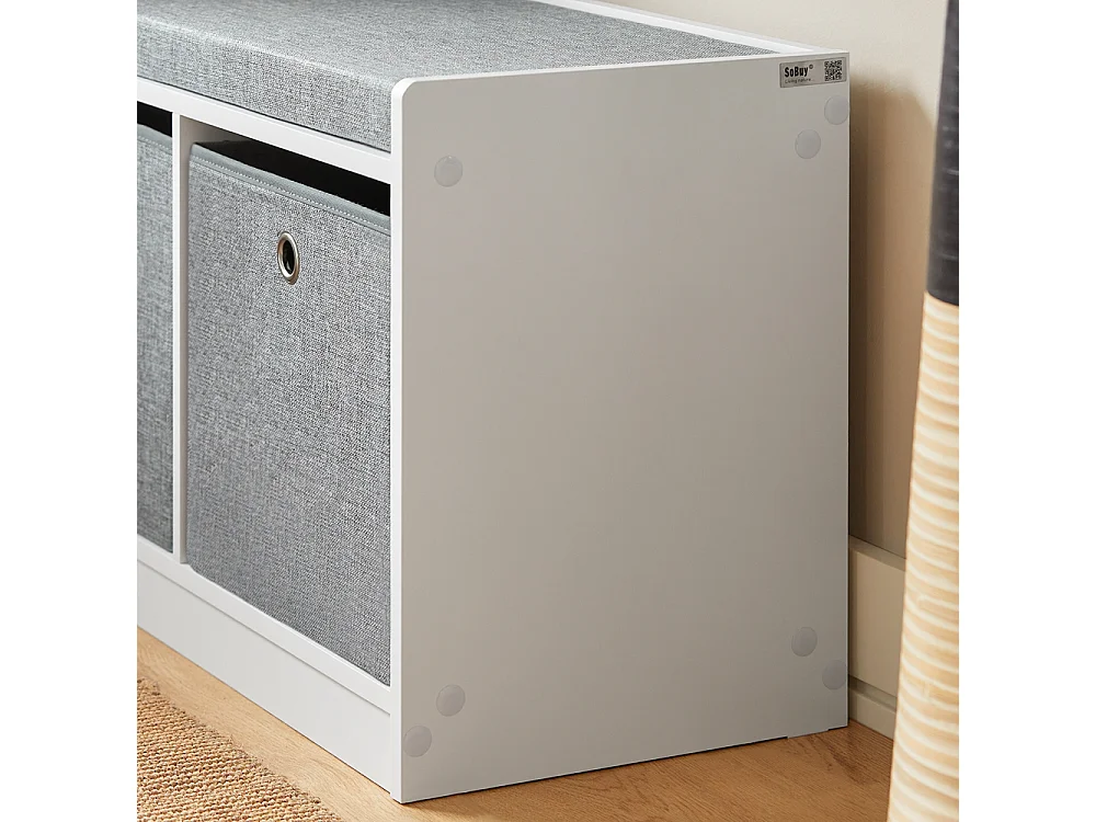 Ławka na buty z i siedzisko i 2 koszami FSR65-K-DG