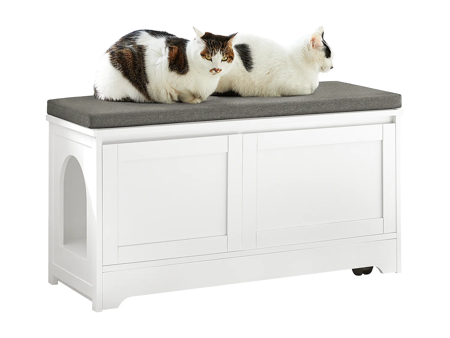 SoBuy FSR136-W Kattenhuis, Katten Bench, Kattenbak Kast, kattenbakkast, Schoenenbank, Schoenenrek, Schoenenkruk