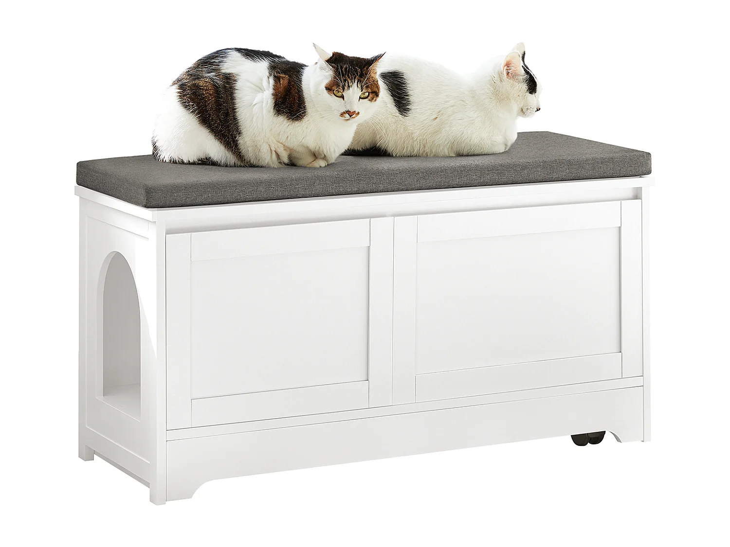 SoBuy FSR136-W Kattenhuis, Katten Bench, Kattenbak Kast, kattenbakkast, Schoenenbank, Schoenenrek, Schoenenkruk