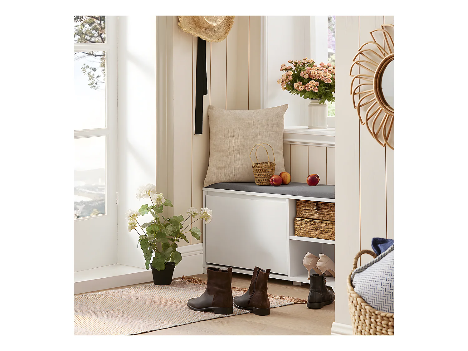 Ławka na buty z siedziskiem FSR119-W