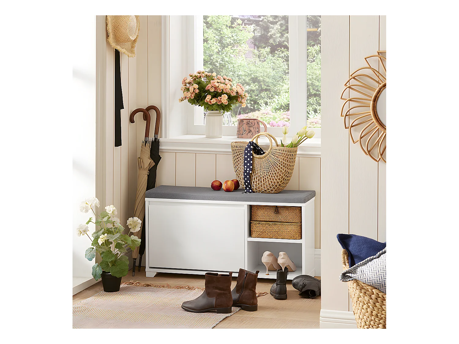 Ławka na buty z siedziskiem FSR119-W