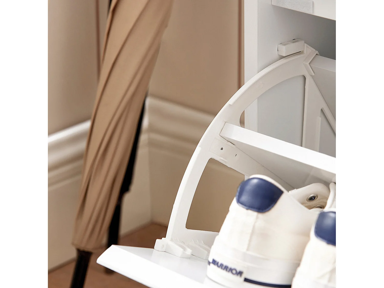 Banco Zapatero con 1 Solapa y 2 Compartimentos Abiertos Organizador para Zapatos 90 x 24 x 46 cm Blanco FSR119-W SoBuy ES