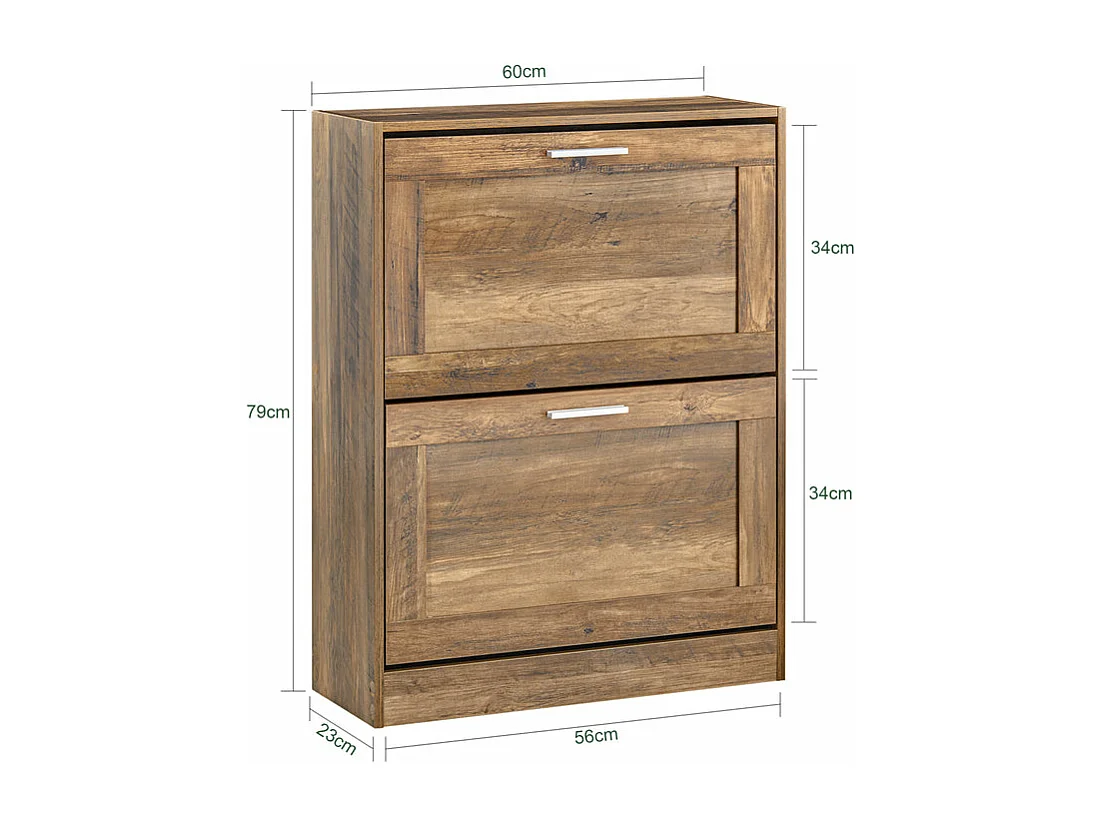 SoBuy FSR137-F schoenenrek schoenenrek schoenenrek met 2 kleppen schoenenrek smal schoenencommode