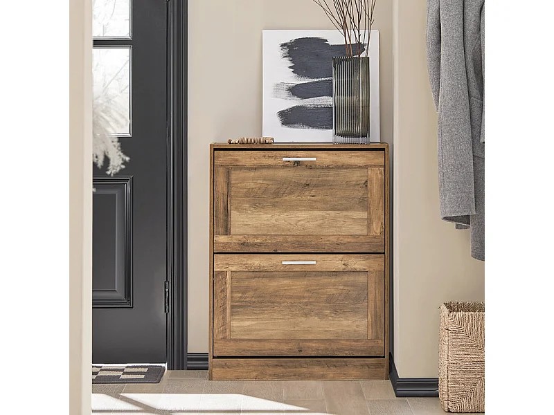 SoBuy FSR137-F schoenenrek schoenenrek schoenenrek met 2 kleppen schoenenrek smal schoenencommode