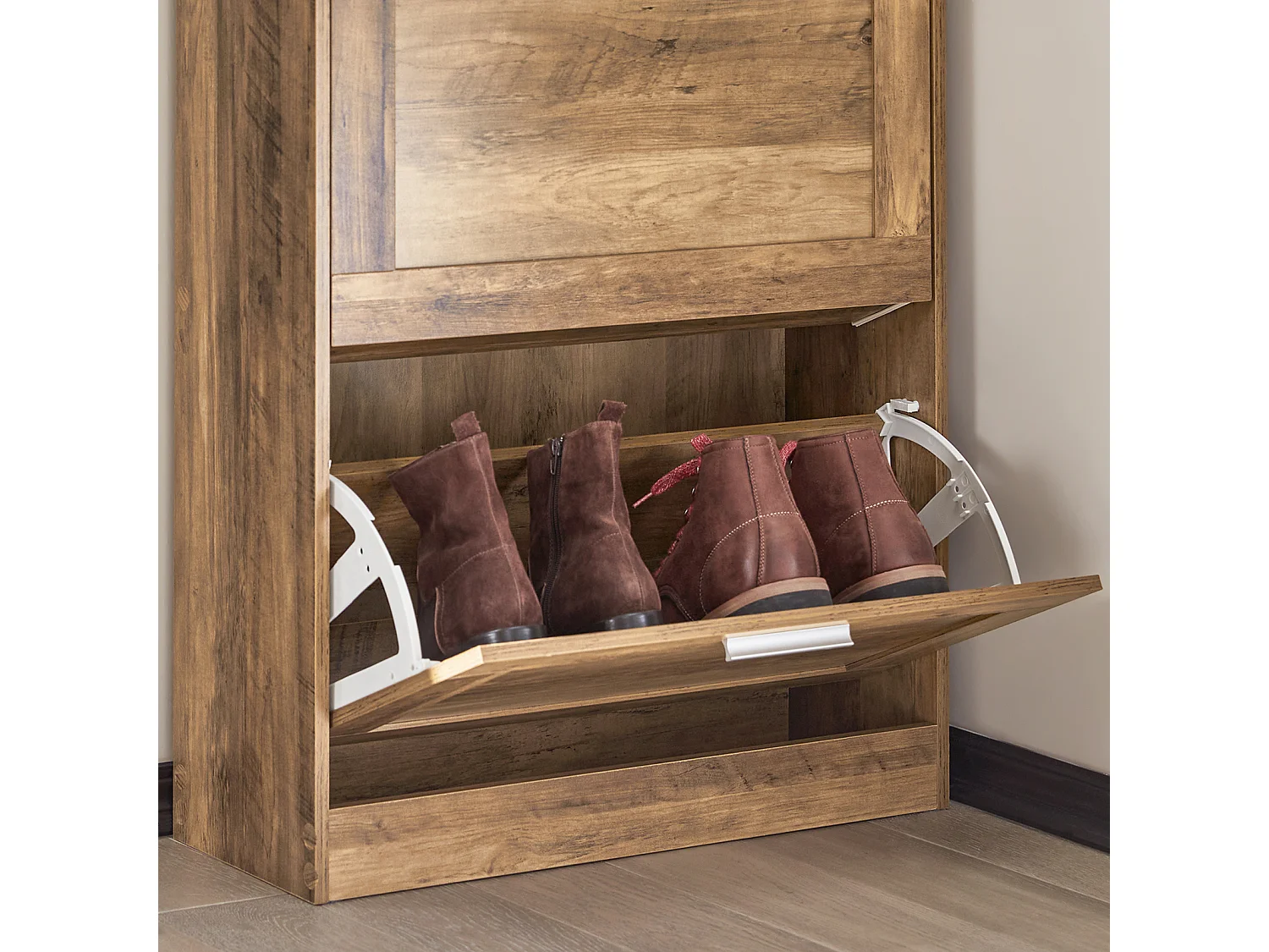 SoBuy FSR137-F schoenenrek schoenenrek schoenenrek met 2 kleppen schoenenrek smal schoenencommode