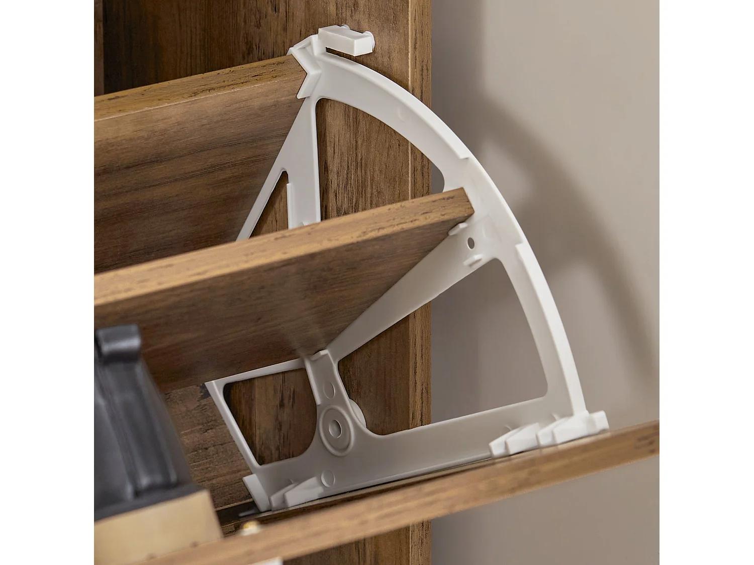 Armoire À Chaussures Commode À Chaussures Avec 2 Abattants Pour Entrée Couloir, Fsr137-f