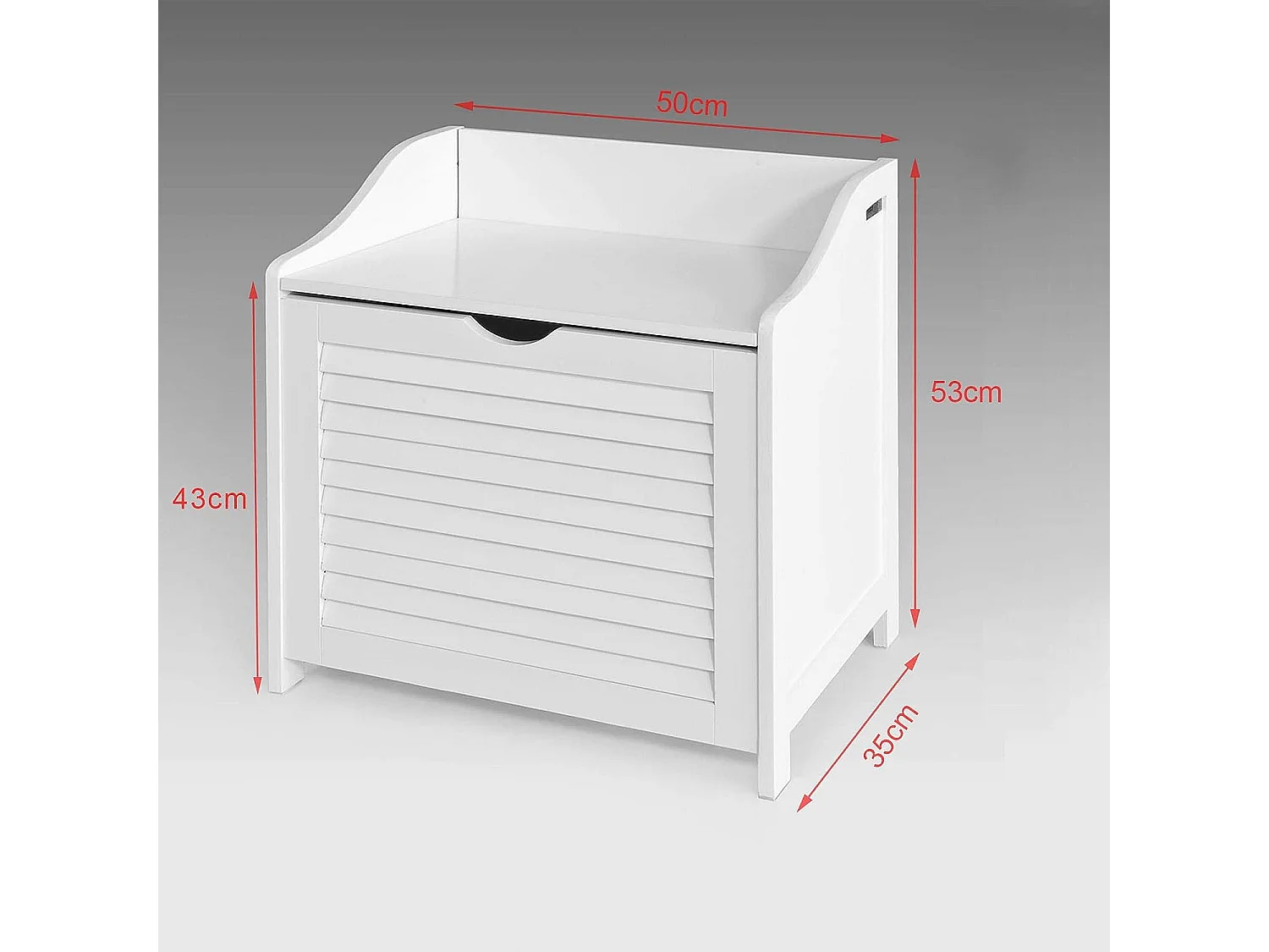 SoBuy FSR40-W Skrzynia na bieliznę Kosz na pranie Szafka łazienkow