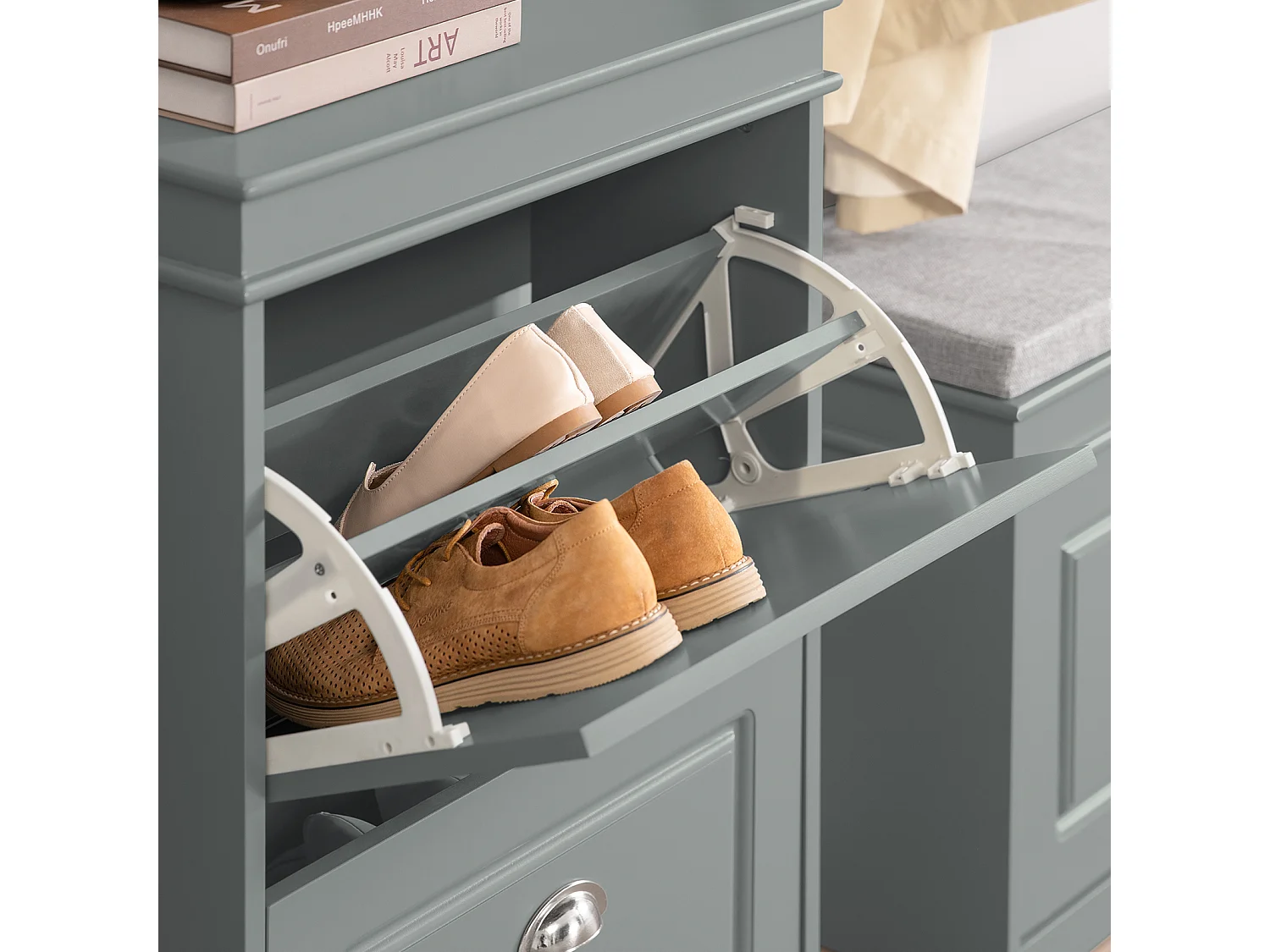 SoBuy armário de sapatos, Armário de sapatos estreito, armário para sapatos FSR78-HG