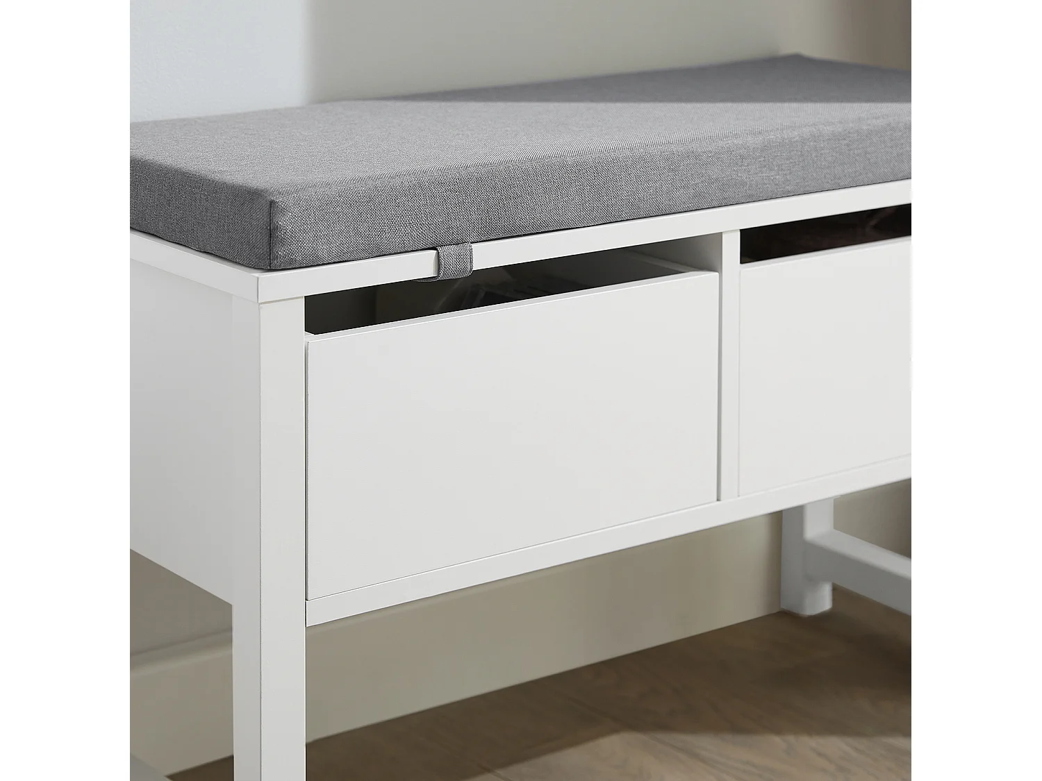 Ławka na buty z siedziskiem i 2 szuflady FSR88-W