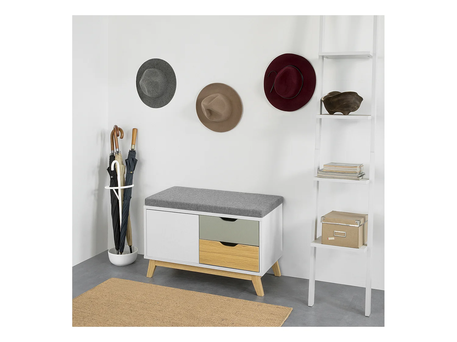 Szafka na buty z siedziskiem FSR92-W