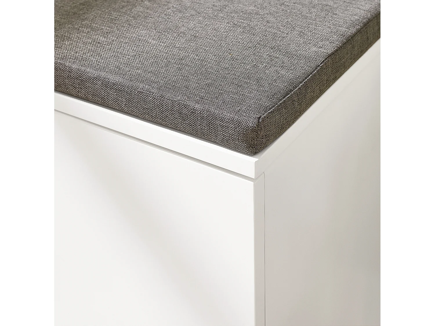 Banc À Chaussures Banc De Rangement Meuble À Chaussures D'entrée Avec Siège Rembourré, FSR117-W