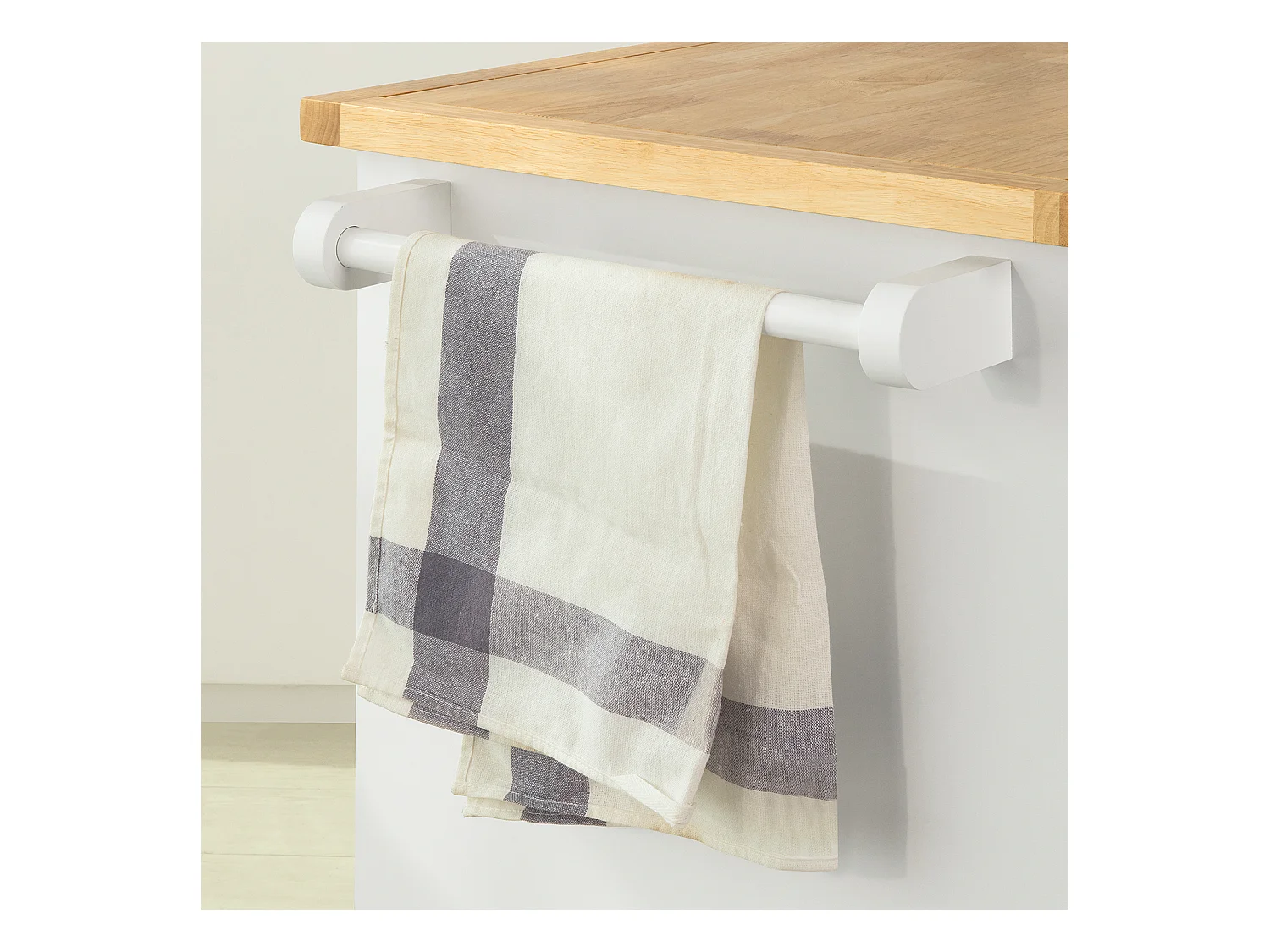 SoBuy Carrello Cucina Credenza Cucina Mobile Cucina Bianco Con Route Isola Cucina FKW107-WN