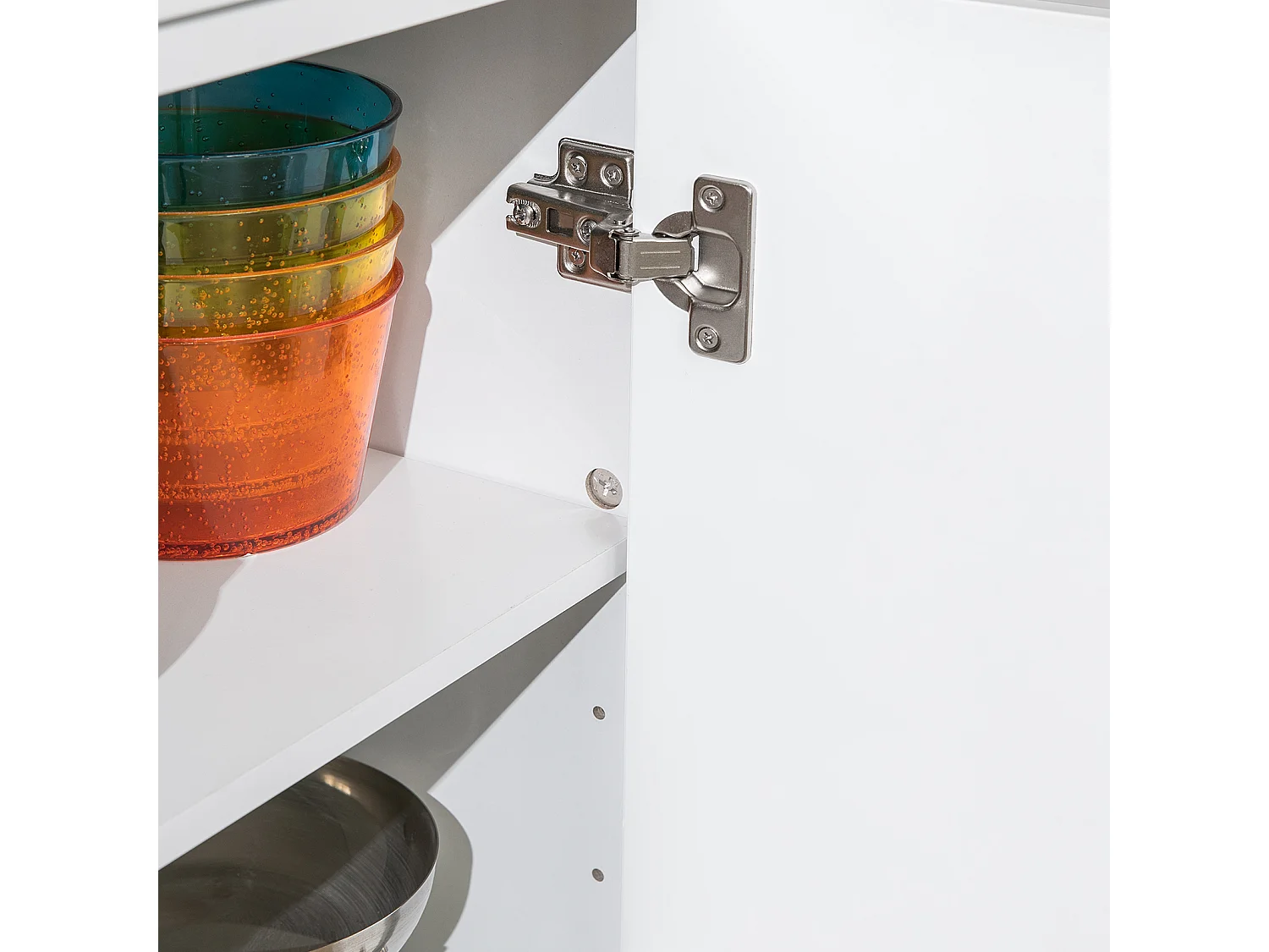 Desserte Roulante Chariot De Cuisine Avec Etagère Latérale, Portes Et Tiroirs, Fkw108-w